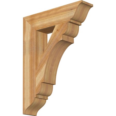 Ekena Millwork Olympic Traditional Rough Sawn Bracket, Western Red Cedar, 6"W x 26"D x 34"H BKT06X26X34OLY01RWR